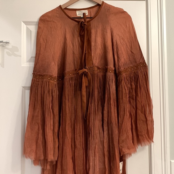 NWT Free People / Brenda Knight Kimono Duster Maxi Shirt Topper Size XS Z294-13 - Picture 5 of 12